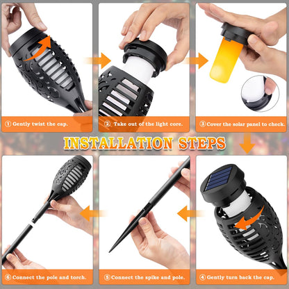 🔥2025 solcellelamper - utendørs dekor med blafrende flammer