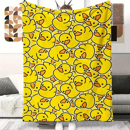 🎄 Julegave 🎁 Søt smilende dinosaur HD digitaltrykt flanellteppe
