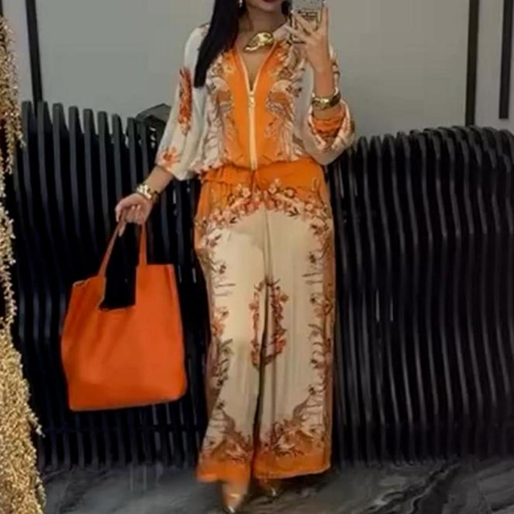 Elegant todelt sett med glidelås for kvinner