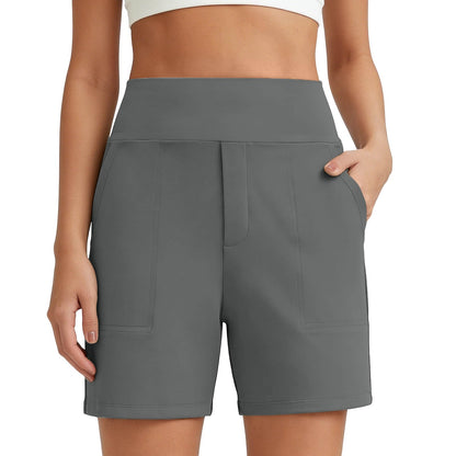 Dameshorts med høy midje: magekontroll og rumpeheving, elastiske.