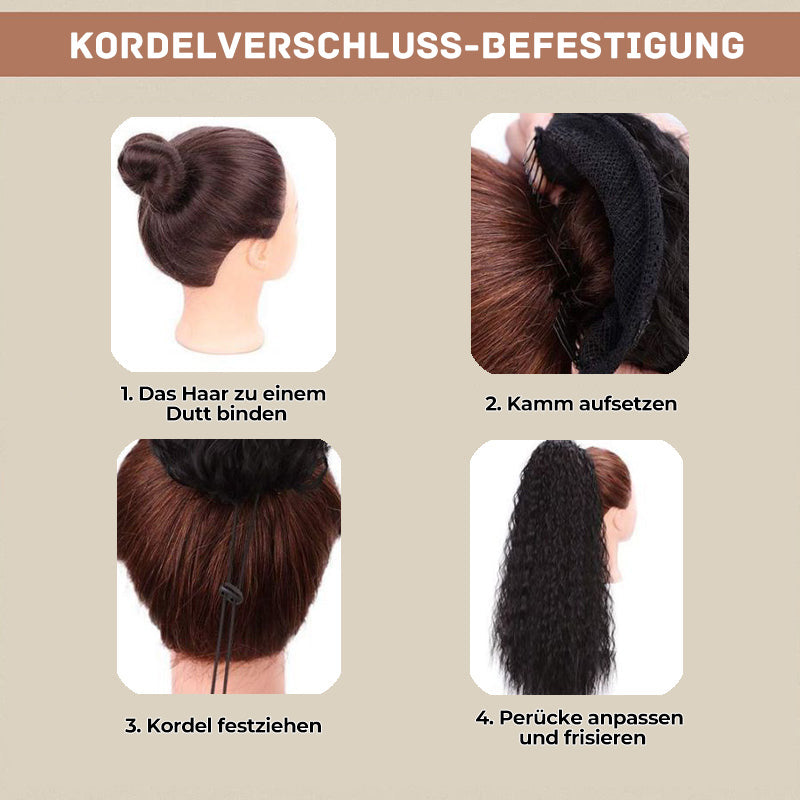 ⏳Begrenset tidsbegrenset 50 % rabatt💥💖45 cm krøllete, bølgete og krusete hårforlengelser med hestehale