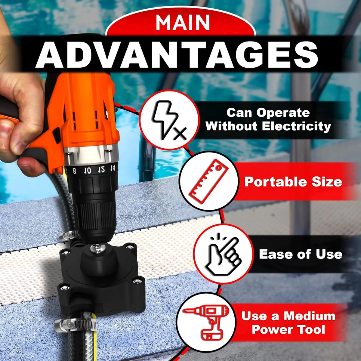 👨‍🌾🔥Bærbar elektrisk drillpumpe