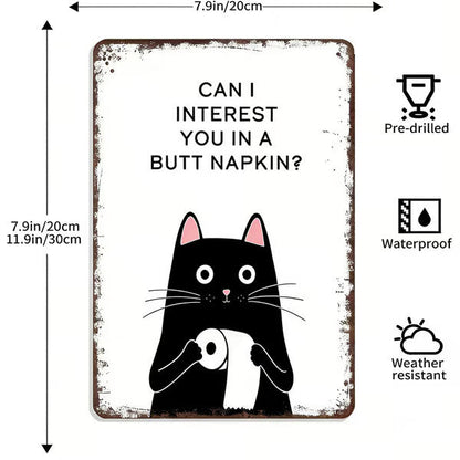 🔥Siste dag 49 % rabatt – Vintage veggkunst med svart-hvitt kattemotiv