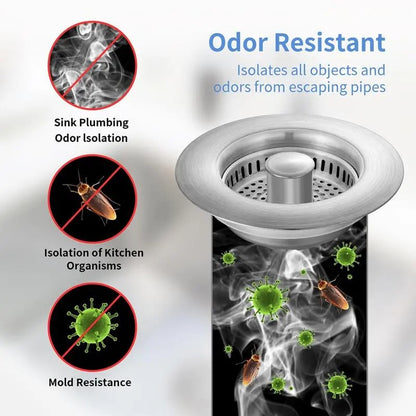 💧KJØP 3 FÅ 1 GRATIS💧SISTE DAG 60 % RABATT - Oppgradert 3-i-1 avløpsfilter til kjøkkenvask