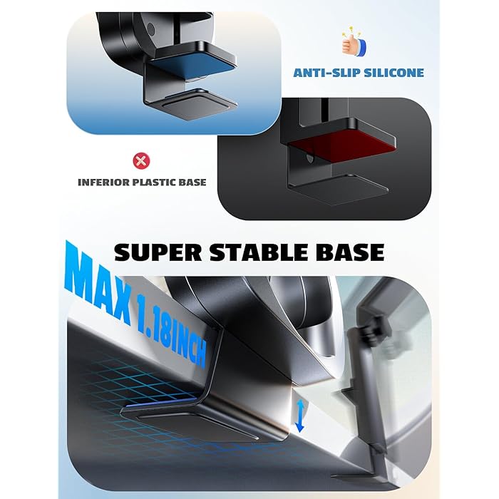 Sammenleggbart, uttrekkbart, roterende, magnetisk telefonstativ for reiser