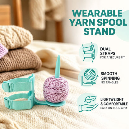 🧶 Bærbar garnholder for armen til strikking & hekling ✨3% rabattkode