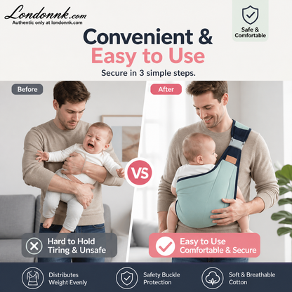 👶 50 % RABATT NÅ! 🧺 4-i-1 bæresele med ventilerende mesh – 0–36 måneder, foran & bak – nær barnet, hendene frie 💕