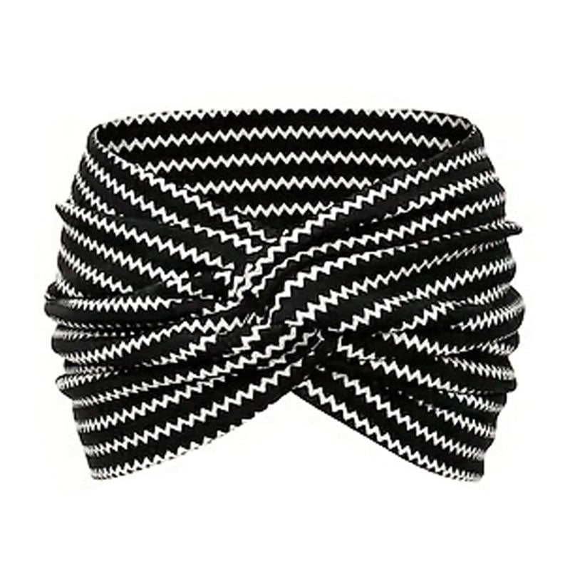 Hårbånd i bohemsk stil med paisley-trykk, bredt elastisk hårbånd