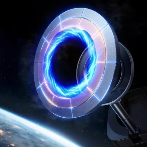 Sammenleggbart, uttrekkbart, roterende, magnetisk telefonstativ for reiser