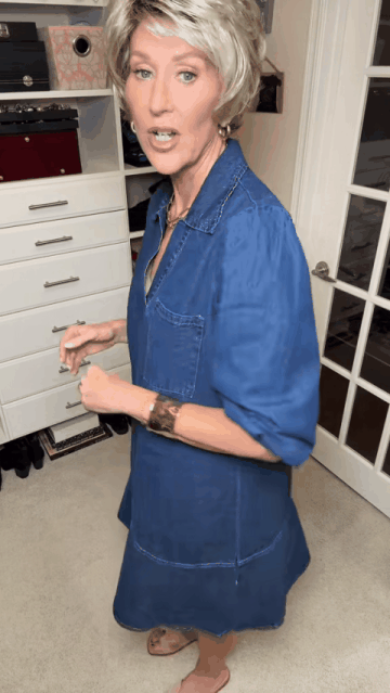 V-hals denimkjole – der komfort møter klassisk stil