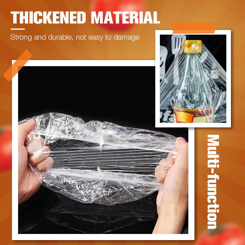 📢📢【Begrenset tilbud – Kjøp 1 få 1 gratis】🔥 100 st Engangs strekkfilm for skåler og tallerkener, elastiske beholderlokk, alternativ til plastfolie for matrester, frukt, grønnsaker og matoppbevaring på kjøkkenet