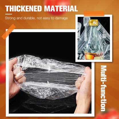 📢📢【Begrenset tilbud – Kjøp 1 få 1 gratis】🔥 100 st Engangs strekkfilm for skåler og tallerkener, elastiske beholderlokk, alternativ til plastfolie for matrester, frukt, grønnsaker og matoppbevaring på kjøkkenet