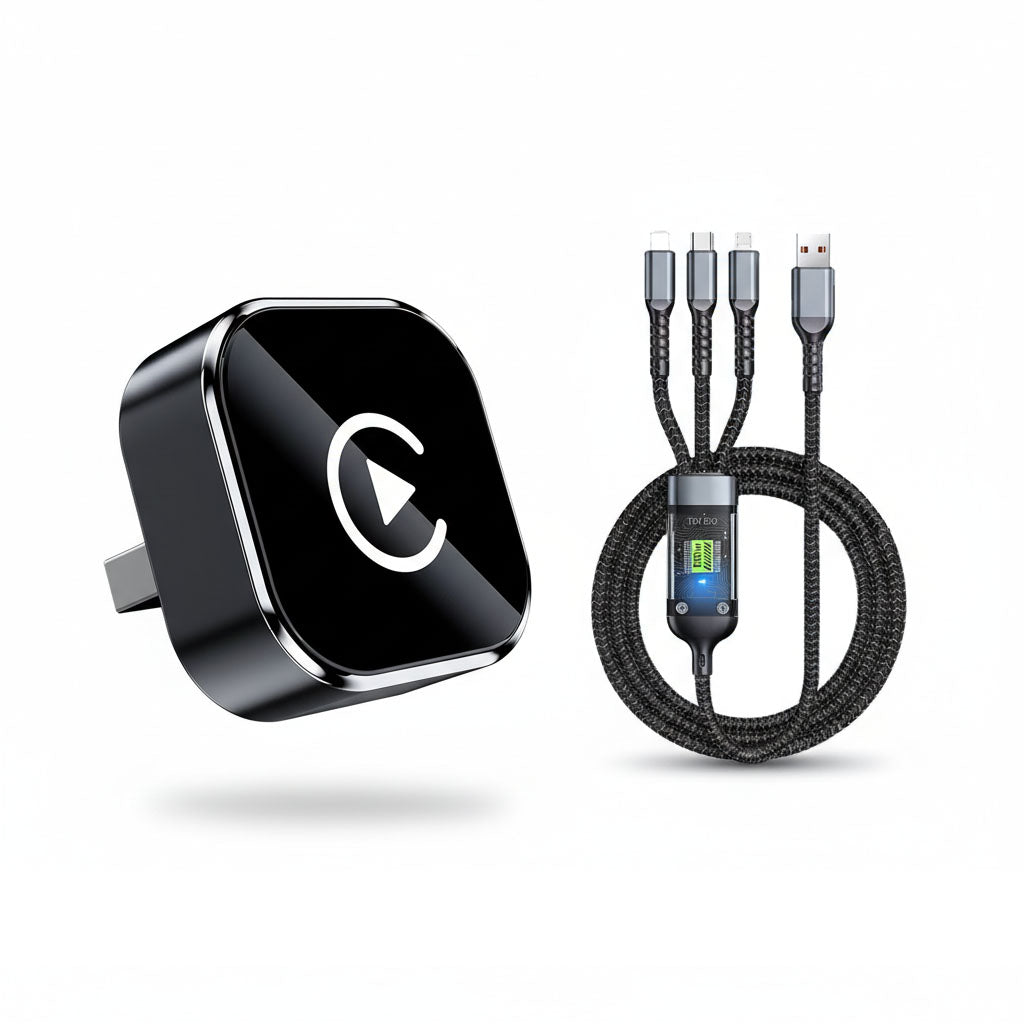 📢📢50 % RABATT!🔥2-i-1 trådløs adapter for iPhone og Android Auto