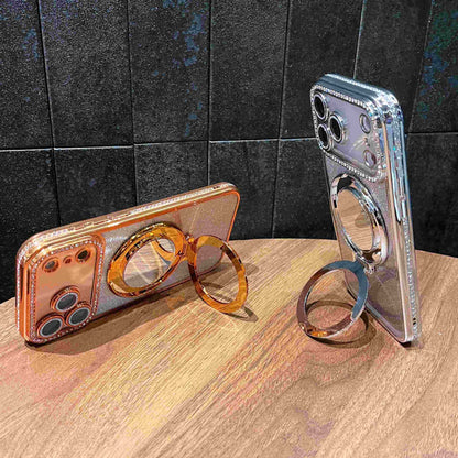 📲✨ Glitter- og gradientsminkespeil med beskyttende deksel