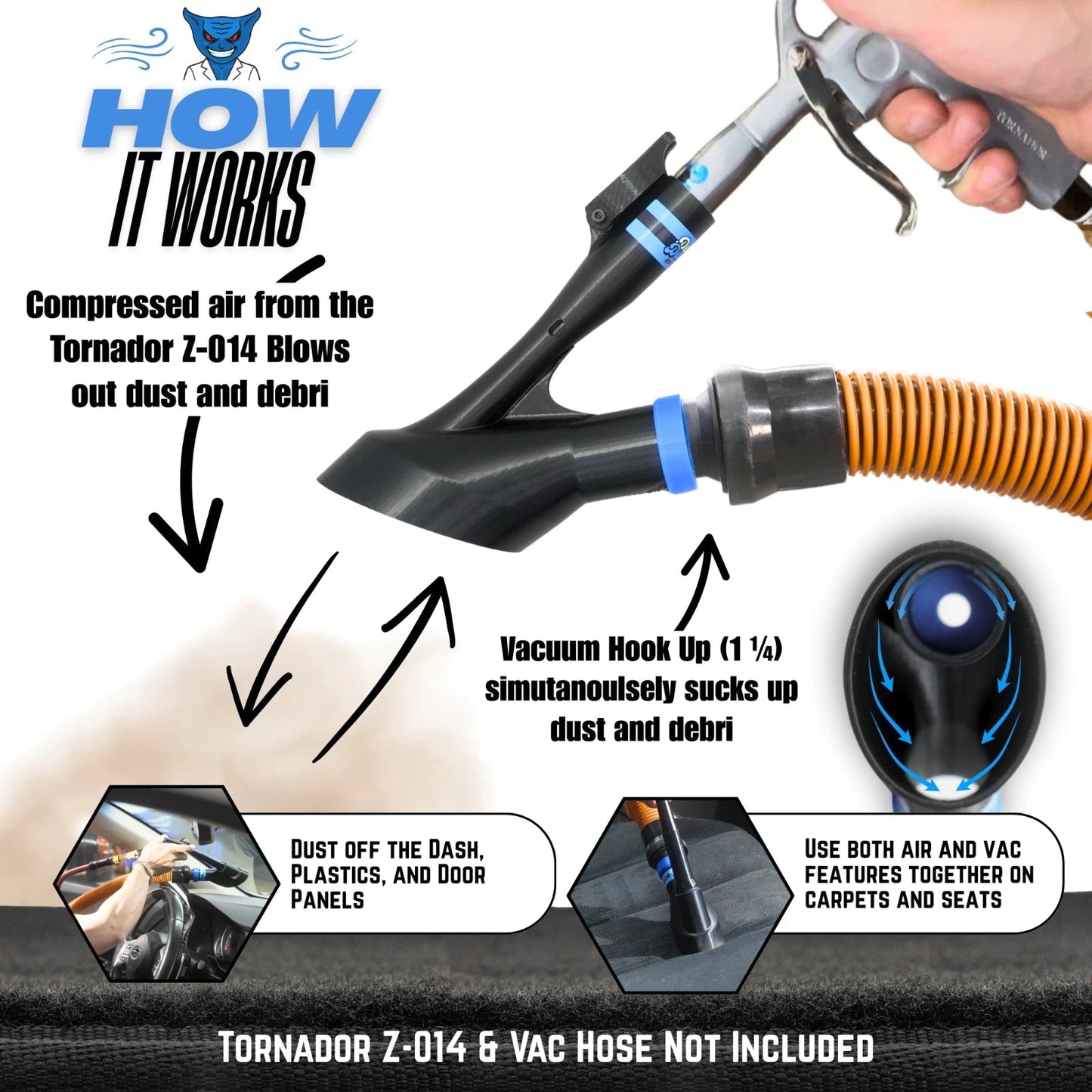 Air+Vac bilpleietilbehør