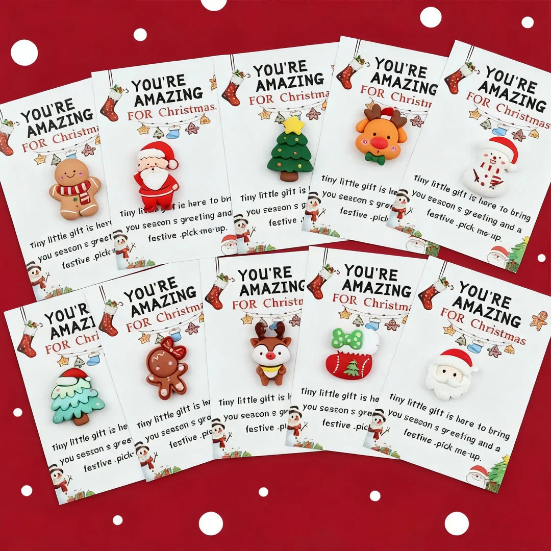 🎄10-delersett - Jule-lomme-klem 🎁