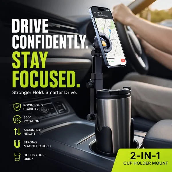 ⭐2026 Ny lansering💥HOT SELG🥳🧲Bil koppholder mobilholder – 360° justerbar, sterk N52-magnet, enhåndsbetjening, passer for alle mobiler, stabile magnet- og klemmemodeller for sikker kjøring