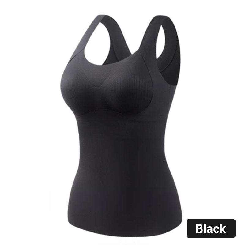 💖Black Friday Storsalg 49% RABATT🌹[Damegave] Termosingletter med innebygd BH for kvinner
