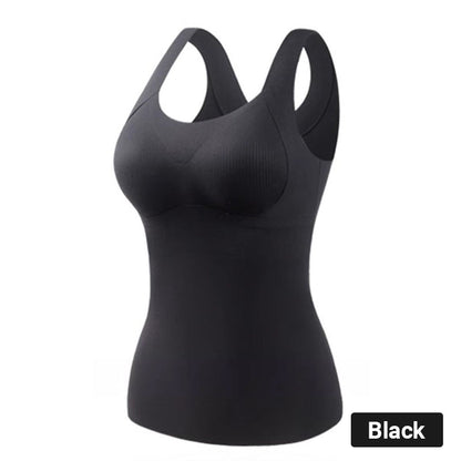 💖Black Friday Storsalg 49% RABATT🌹[Damegave] Termosingletter med innebygd BH for kvinner