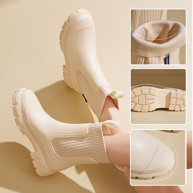 Vanntette, sklisikre, mellomlange støvletter med tykk såle🎁Tidlig julesalg - 49 % rabatt🎅