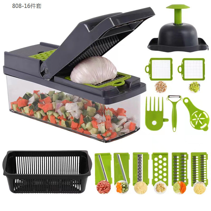 Multifunksjonell grønnsakskutter | Sett med 16 deler🥗 (🔥50 % rabatt)