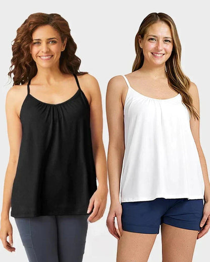 Løs passform tanktopp med innebygd BH