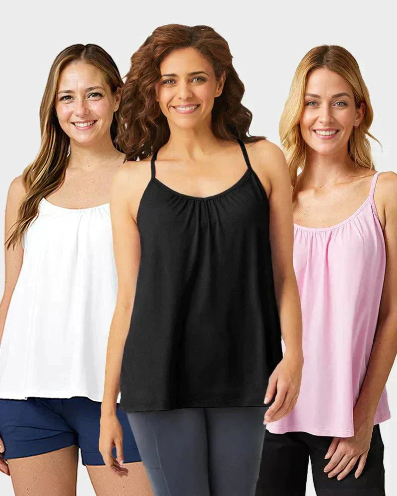 Løs passform tanktopp med innebygd BH