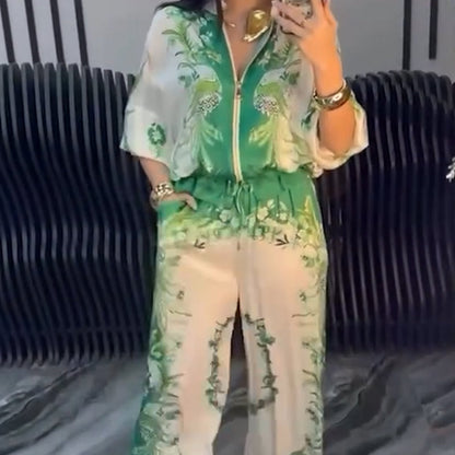 Elegant todelt sett med glidelås for kvinner