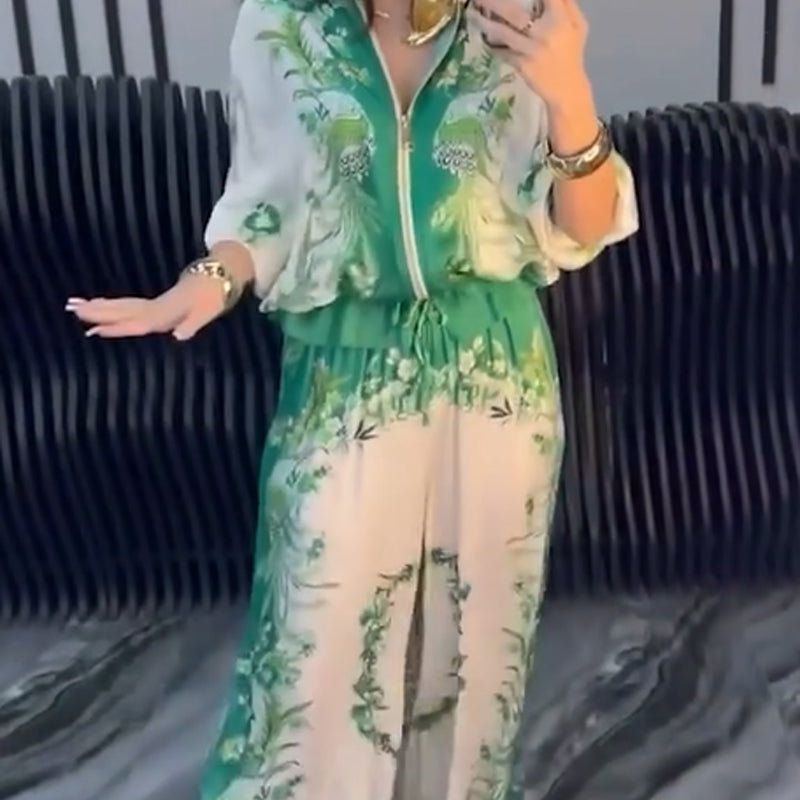 Elegant todelt sett med glidelås for kvinner