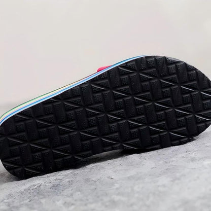 🌈Flip-flops for kvinner med regnbuefargede såler