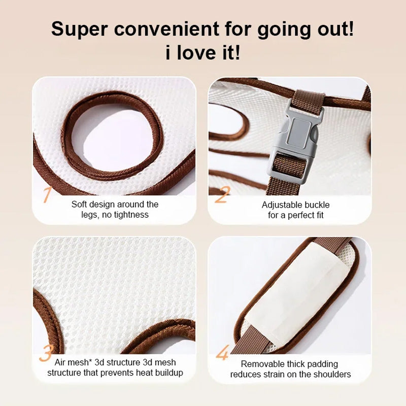 Bærbar, pustende kjæledyrbærer og ryggsekk