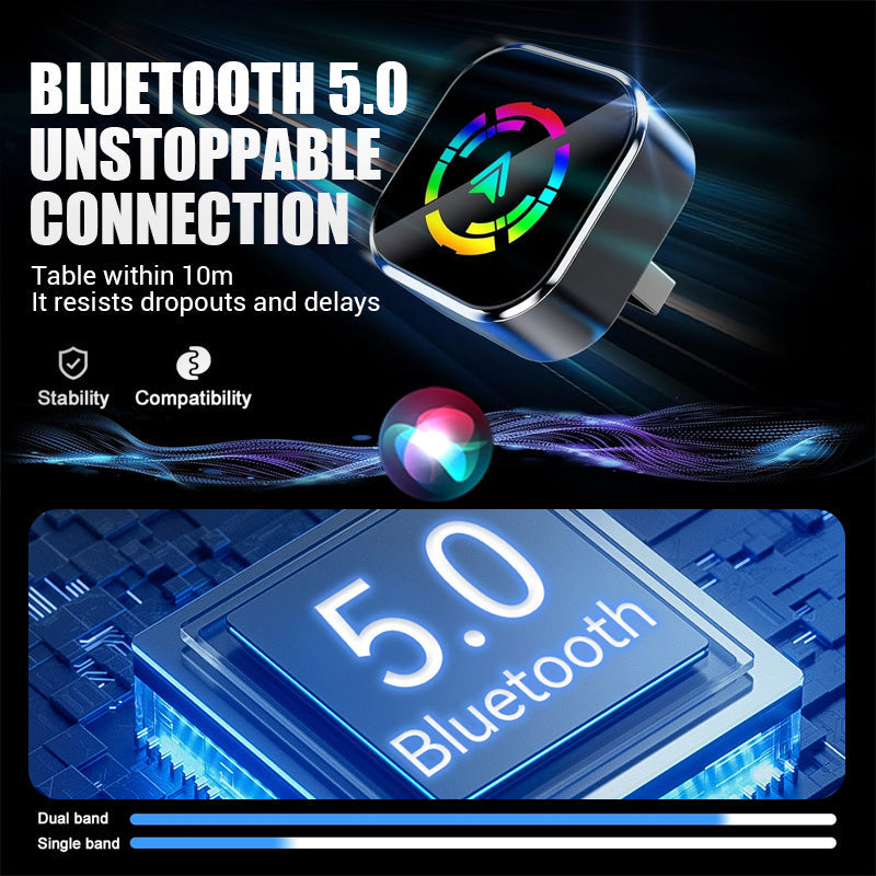 📢📢50 % RABATT!🔥2-i-1 trådløs adapter for iPhone og Android Auto