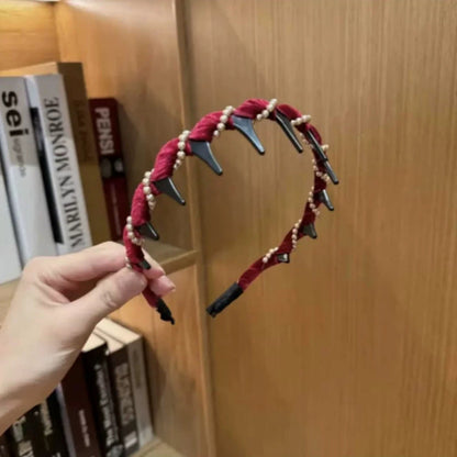 🔥Hot Sale🔥Vintage hårbånd med kunstig perle og høy kranium (50 % rabatt)