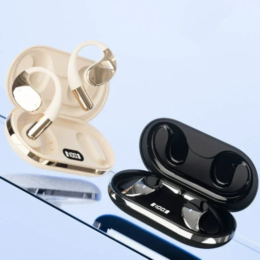 🎧✨ Trådløse åpne øretelefoner med LED-skjerm