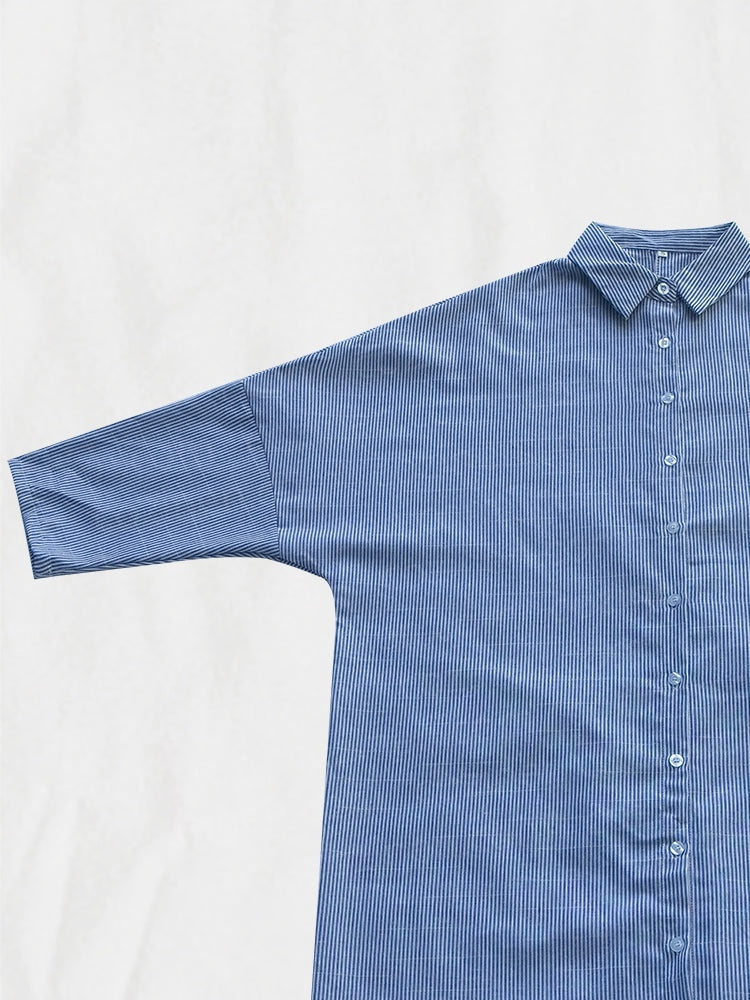 🌸Hva skal jeg ha på meg i morgen? 💐Stripet cardigan Løs, oversized, uregelmessig kjole