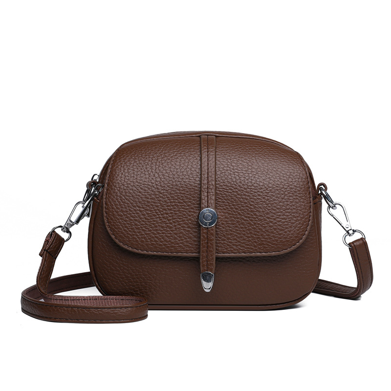 👜Ensfarget lett crossbody-veske for kvinner