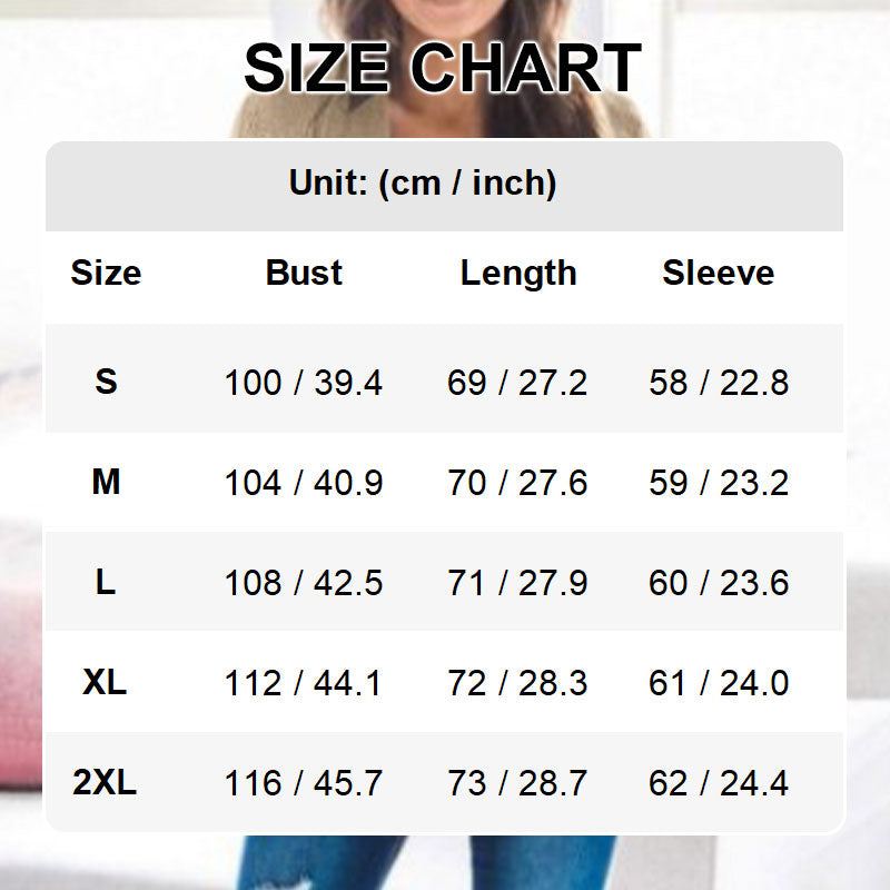 DAME HØSTCARDIGAN MED LANG ERME, KNAPPET OG ÅPEN FORAN, FLATTESTRIKK (KJØP 2, FÅ GRATIS FRAKT)