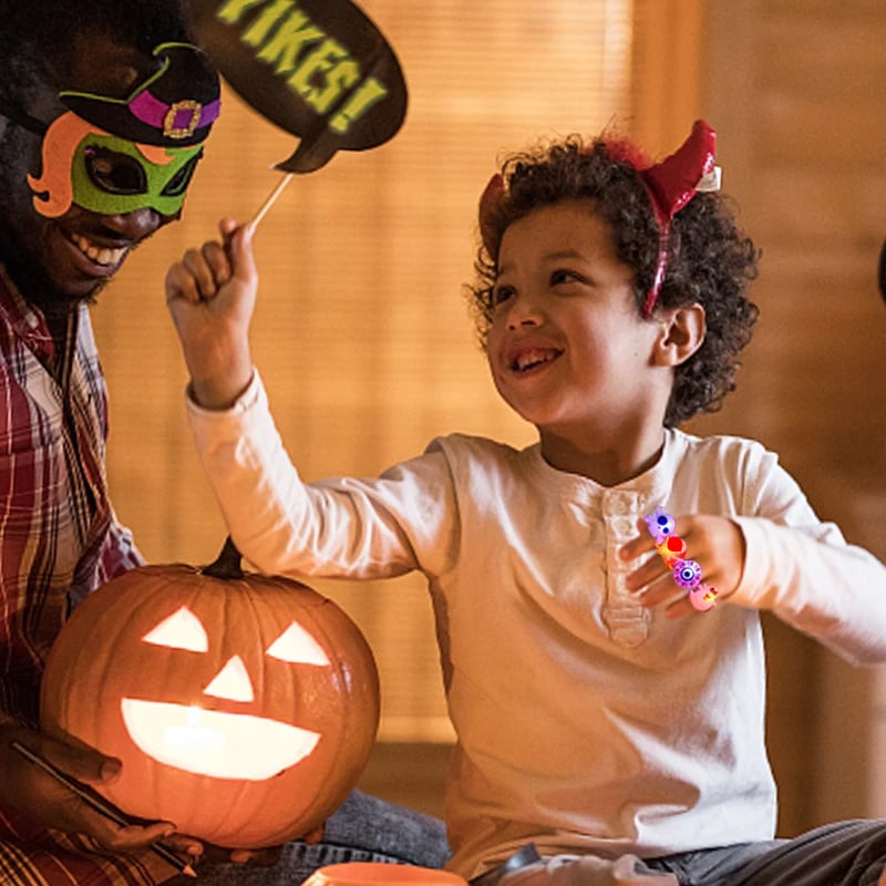 LED-lys Halloween-lysring - Sett med 50 stk.