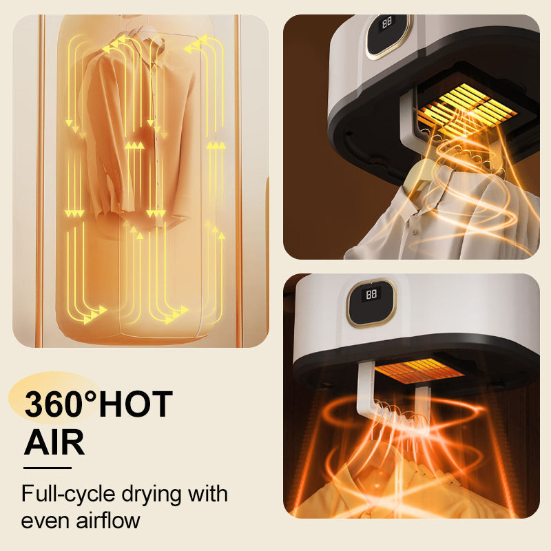 Bærbar sammenleggbar minitørketrommel