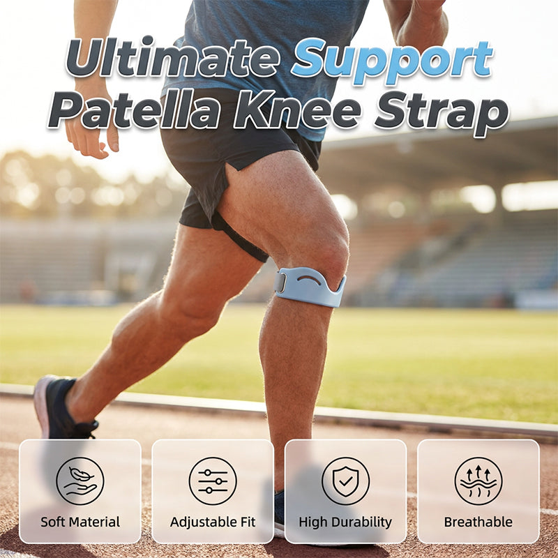 🦵 BEGRENSET TID 50% RABATT! 💥 Patellabandage – Silikon, Støtdempende, B – sunbowf