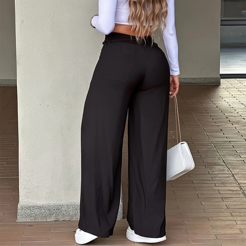 👖 TIDSBEGRENSET 50% RABATT! 💥 Damebukser med høy midje og rette ben – fremsøm, elastisk bak, allsidige ✨✨3% rabattkode: NOR3