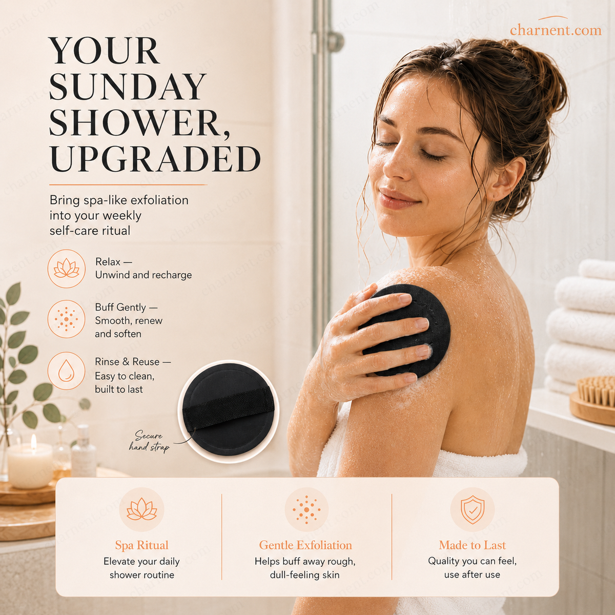 🧖‍♀️ 50 % RABATT! Skrubbebadputer – eksfolier skånsomt, rens porer & få strålende hud. Slitesterkt gummi, enkelt å rengjøre ✨🛀