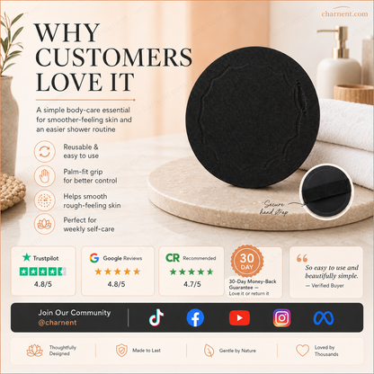 🧖‍♀️ 50 % RABATT! Skrubbebadputer – eksfolier skånsomt, rens porer & få strålende hud. Slitesterkt gummi, enkelt å rengjøre ✨🛀