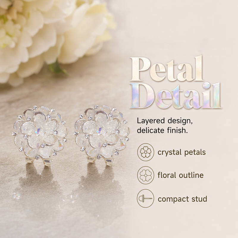 💎 Udsalg 2026 — Over 52.000 solgt!✨ Elegante blomsterøreringe – Funklende detaljer og let komfort