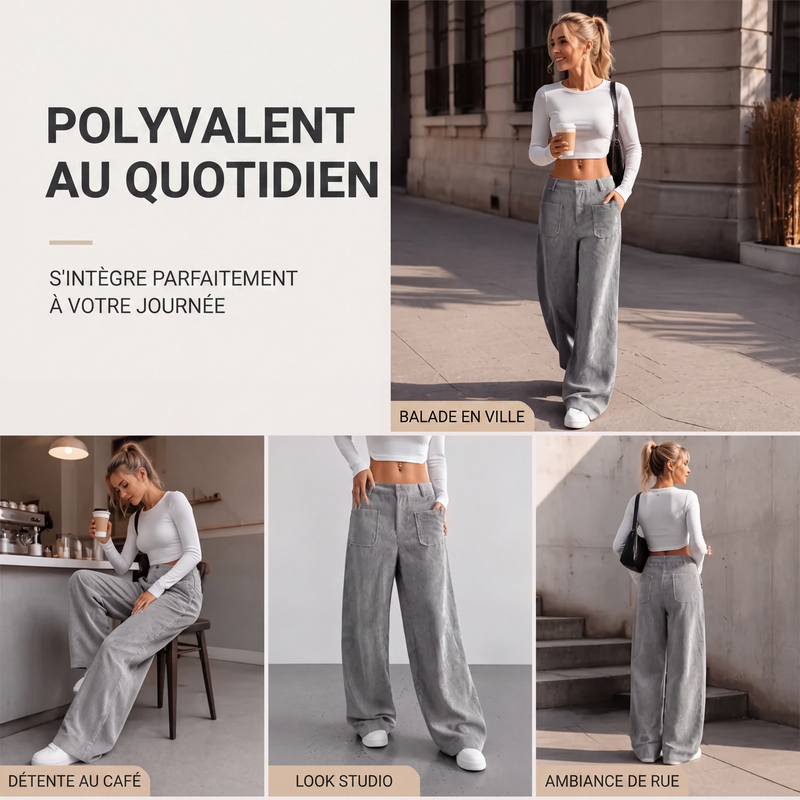 👖 Vide avslappede bukser med ledig passform for kvinner✨3% rabattkode: