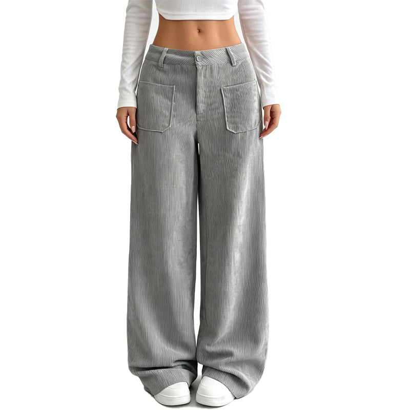 👖 Vide avslappede bukser med ledig passform for kvinner✨3% rabattkode: