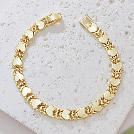 Elegant armbånd med hjerteformede lenker for kvinner